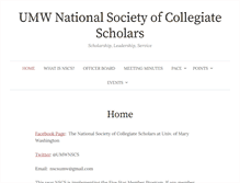 Tablet Screenshot of nscs.umwblogs.org