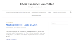 Desktop Screenshot of finance.umwblogs.org