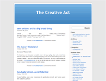 Tablet Screenshot of creativeact.umwblogs.org