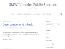 Tablet Screenshot of libraries.umwblogs.org