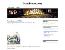 Tablet Screenshot of giantproductions.umwblogs.org