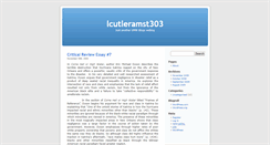 Desktop Screenshot of lcutleramst303.umwblogs.org
