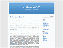 Tablet Screenshot of lcutleramst303.umwblogs.org
