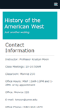 Mobile Screenshot of americanwest.umwblogs.org