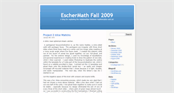Desktop Screenshot of eschermathfall2009.umwblogs.org